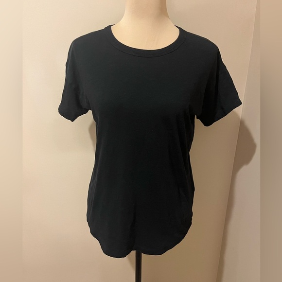Madewell Black Classic Whisper Crew Neck Tee, size XS - Picture 2 of 8